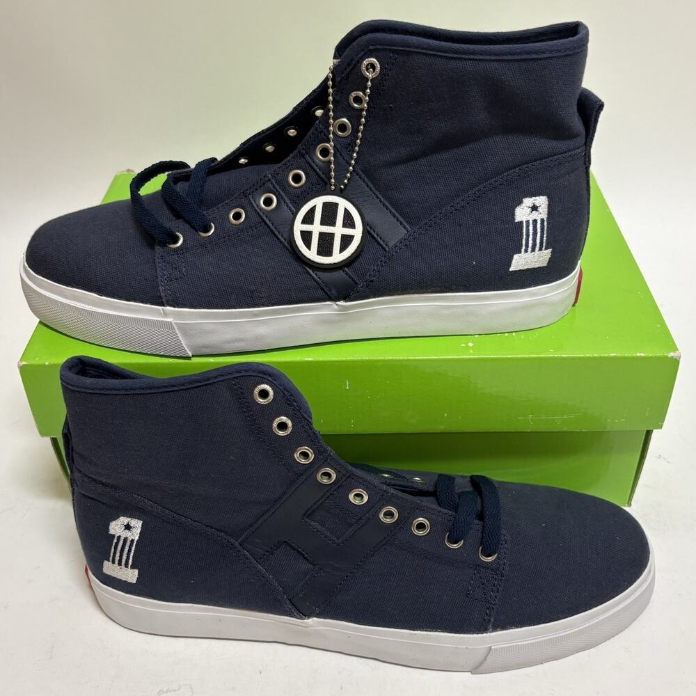 Huf Hupper Men’s Size 10 Navy Blue Canvas Skate Shoes New In Box HUF03HPPROYSMU